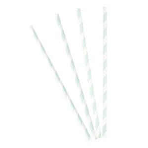 Pajitas de papel verde mint