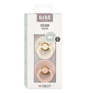 2 Chupetes BIBS Colour Simétrica Ivory/Blush 0-6 M