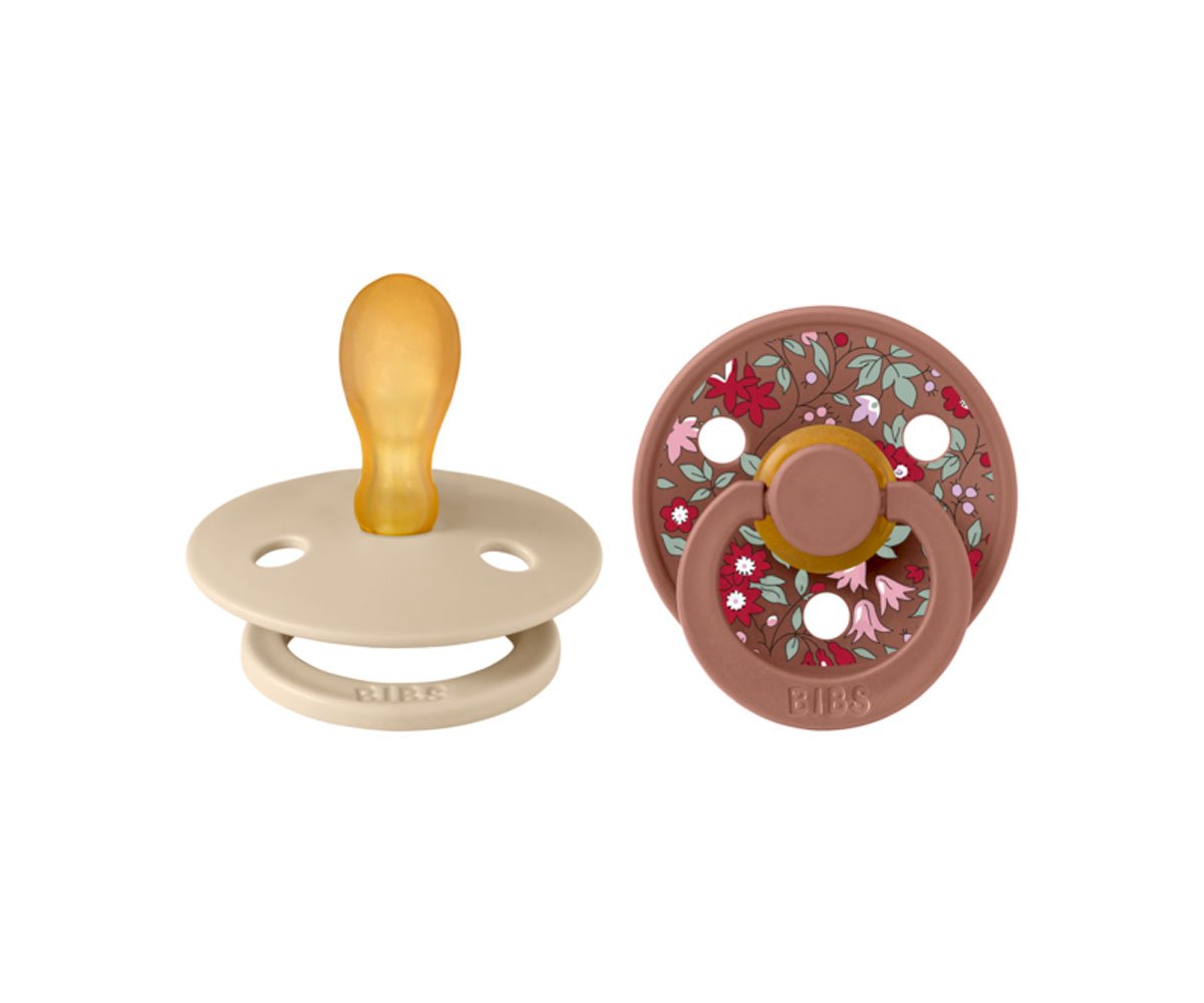 2 Chupetes BIBS Colour Simétrica Liberty Chamomile Lawn Vainilla/Woodchuck Mix 0-6 M - Imagen 3