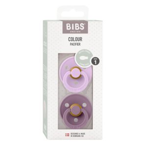2 Chupetes BIBS Colour Simétrica Fossil Grey/Mauve 0-6 M