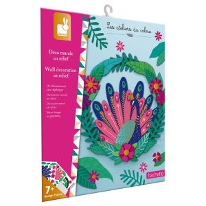 KIT CREATIVO - ADORNO DE PARED EN RELIEVE DE PAVO REAL