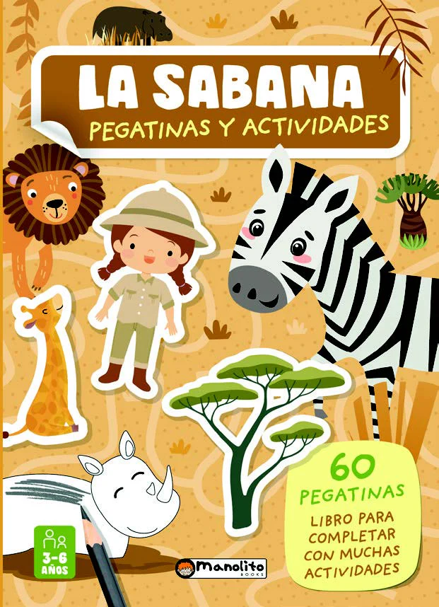 LIBRO PEGATINAS Y ACTIVIDADES "LA SABANA"