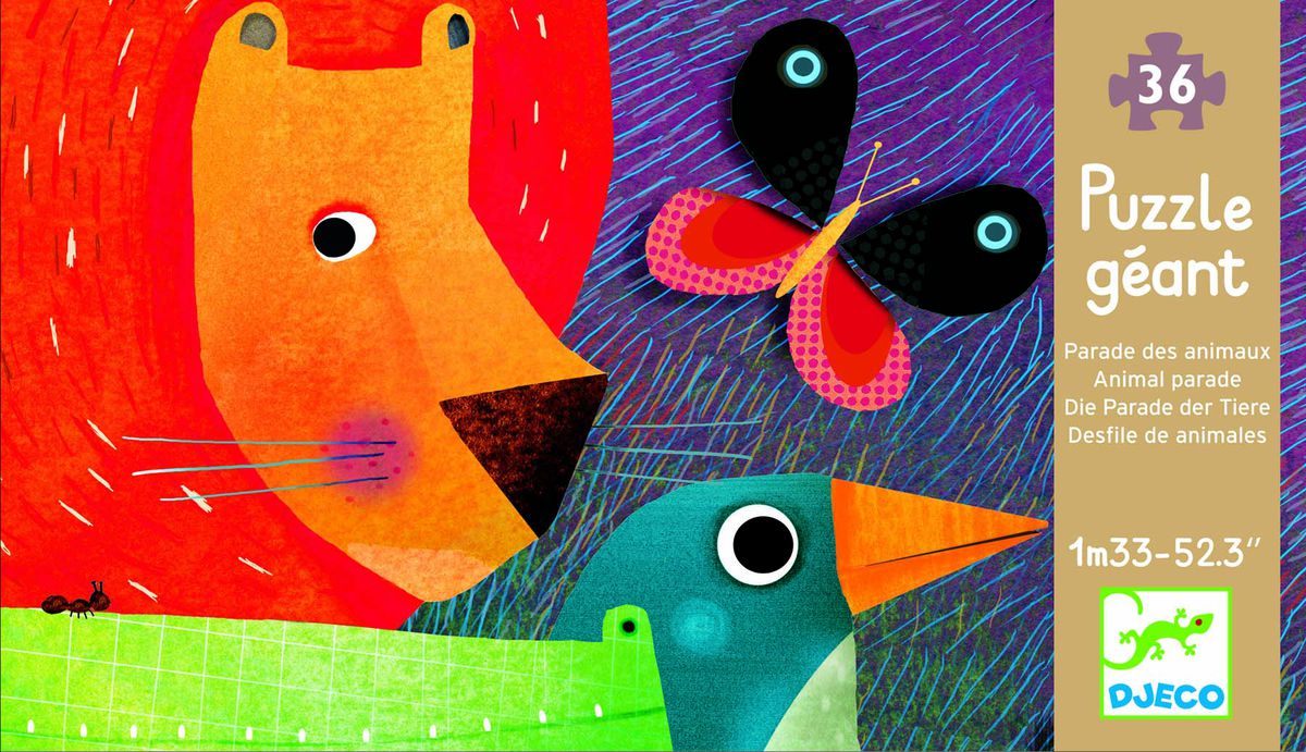 PUZZLE GIGANTE EL DESFILE DE LOS ANIMALES DJECO