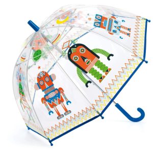 PARAGUAS MEDIANO TRANSPARENTE ROBOTS