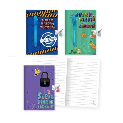 DIARIO CANDADO BOLIGRAFO INVISIBLE AGENTE SECRETO