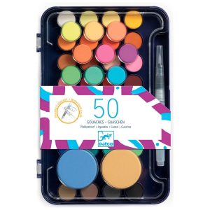 ESTUCHE TÉMPERA CON PINCEL PARA AGUA-DJECO