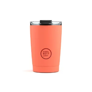 VASO DE ACERO INOXIDABLE, COLOR PASTEL CORAL 330 ML
