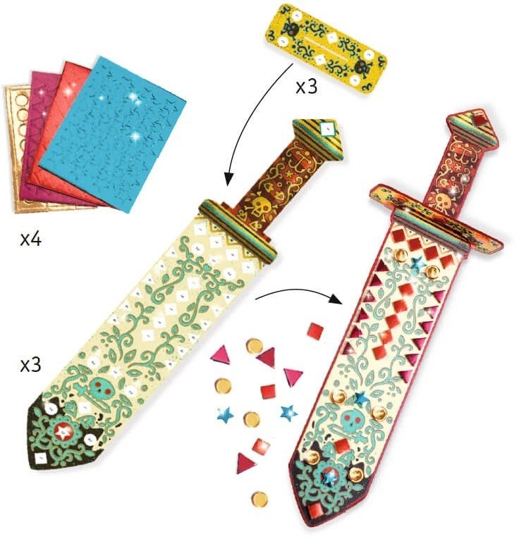 KIT DIY PARA DECORAR SABLES PIRATAS - Imagen 2